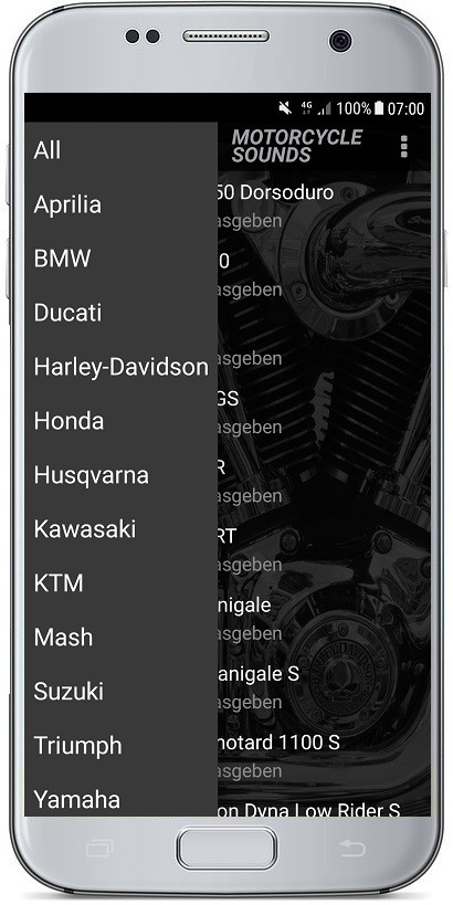 Motorcycle Sounds (Motorrad Sounds) | APP für Android